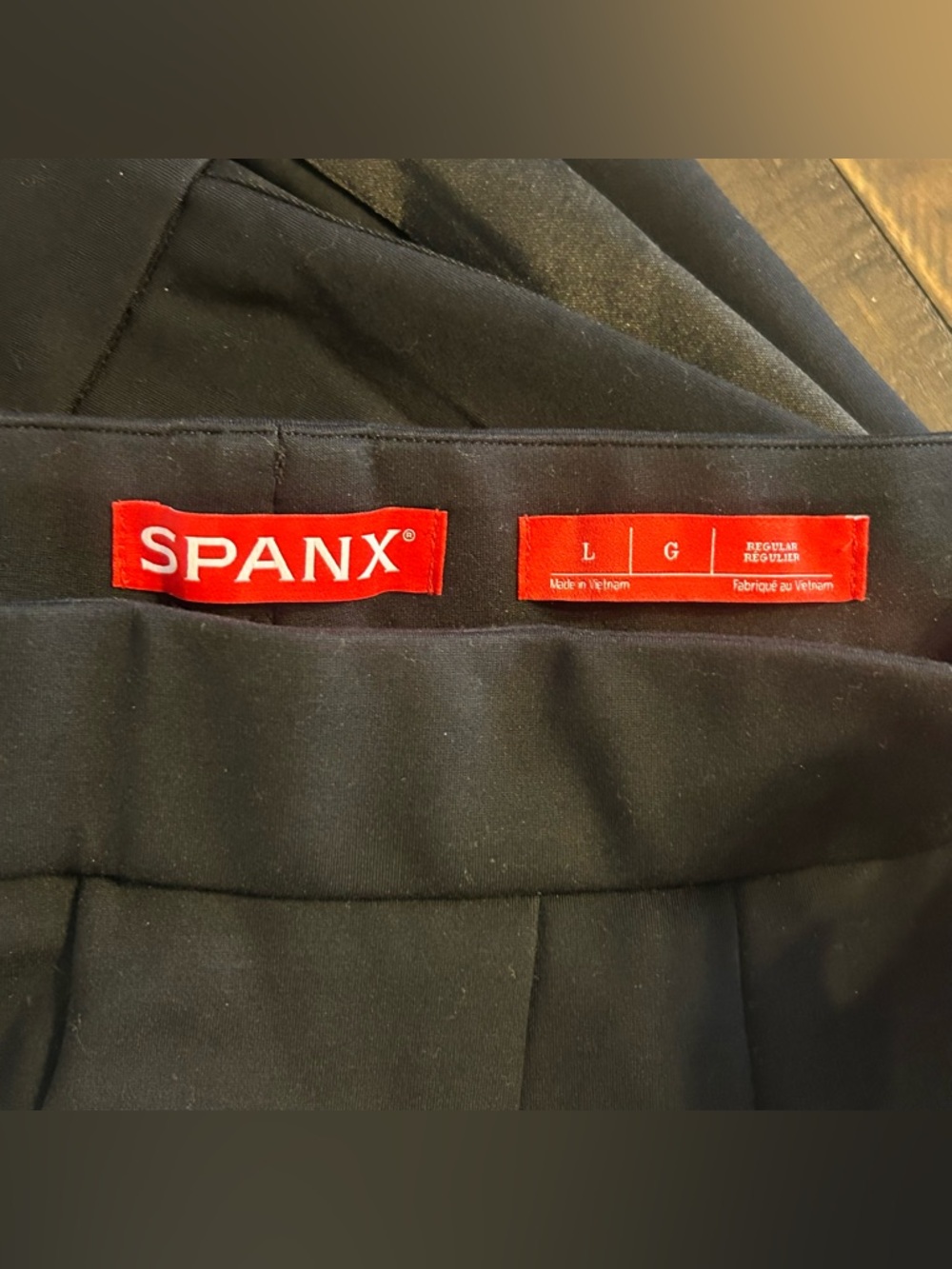 SPANX Ponte Pleated Barrel Leg Trouser with Tuxedo Stripe Black Pants NWT - Picture 9 of 11